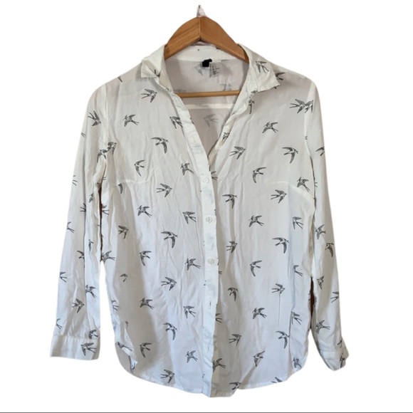 BLACK & WHITE EAGLE PRINT BLOUSE!!! - Picture 10 of 10